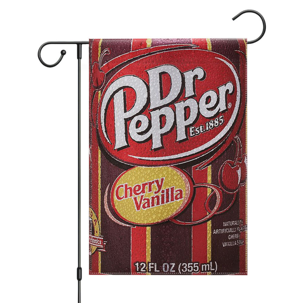 Dr Pepper Cherry Vanilla Soft Drink Ice Cans Garden Flags Yard Outdoor Lawn 12 X 18