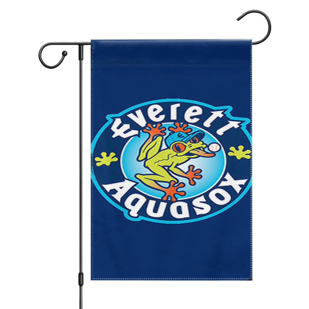 Everett Aquasox Baseball Logo Blue Garden Flags Yard Outdoor Lawn 12 X 18
