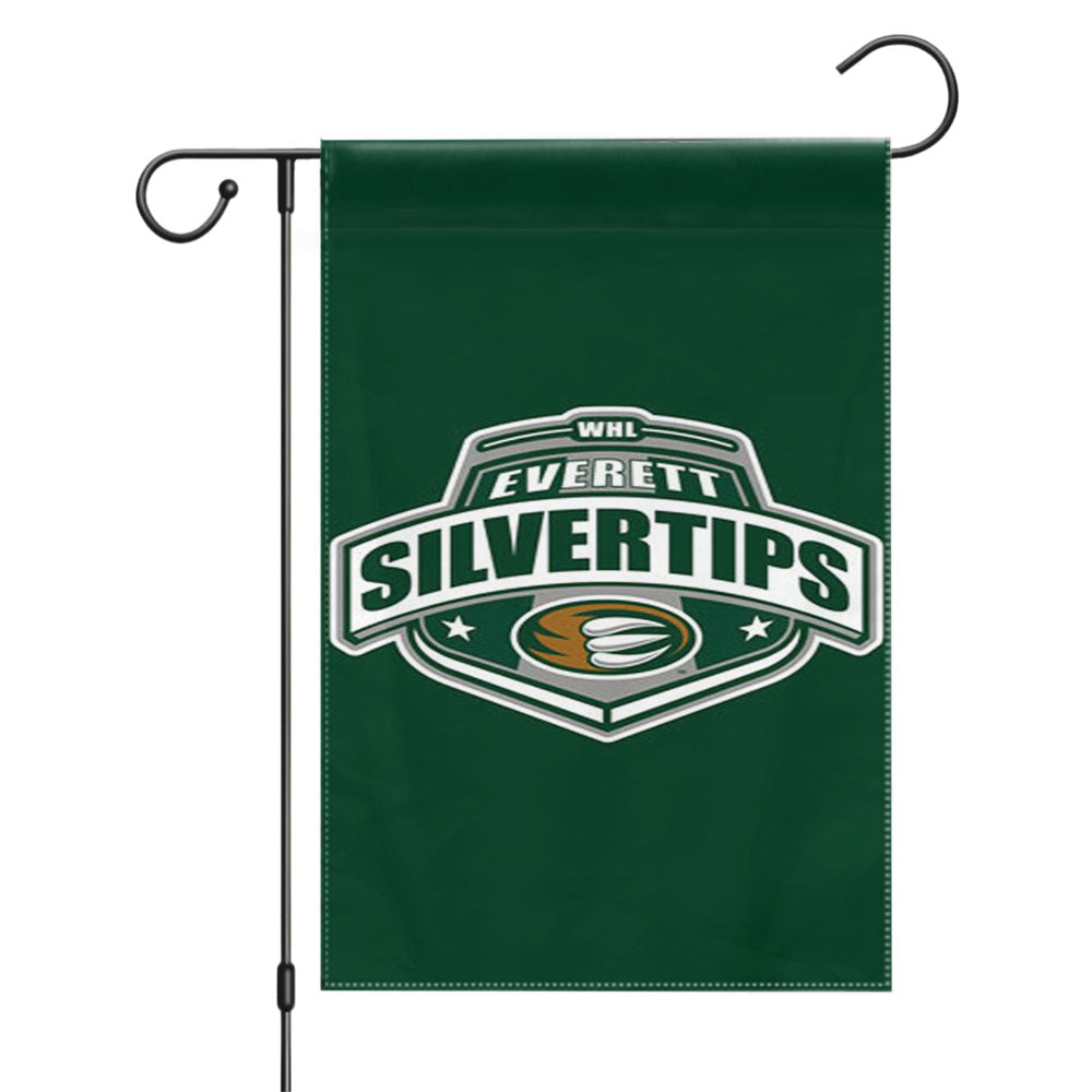 Everett Silvertips Logo Garden Flags Yard Outdoor Lawn 12 X 18