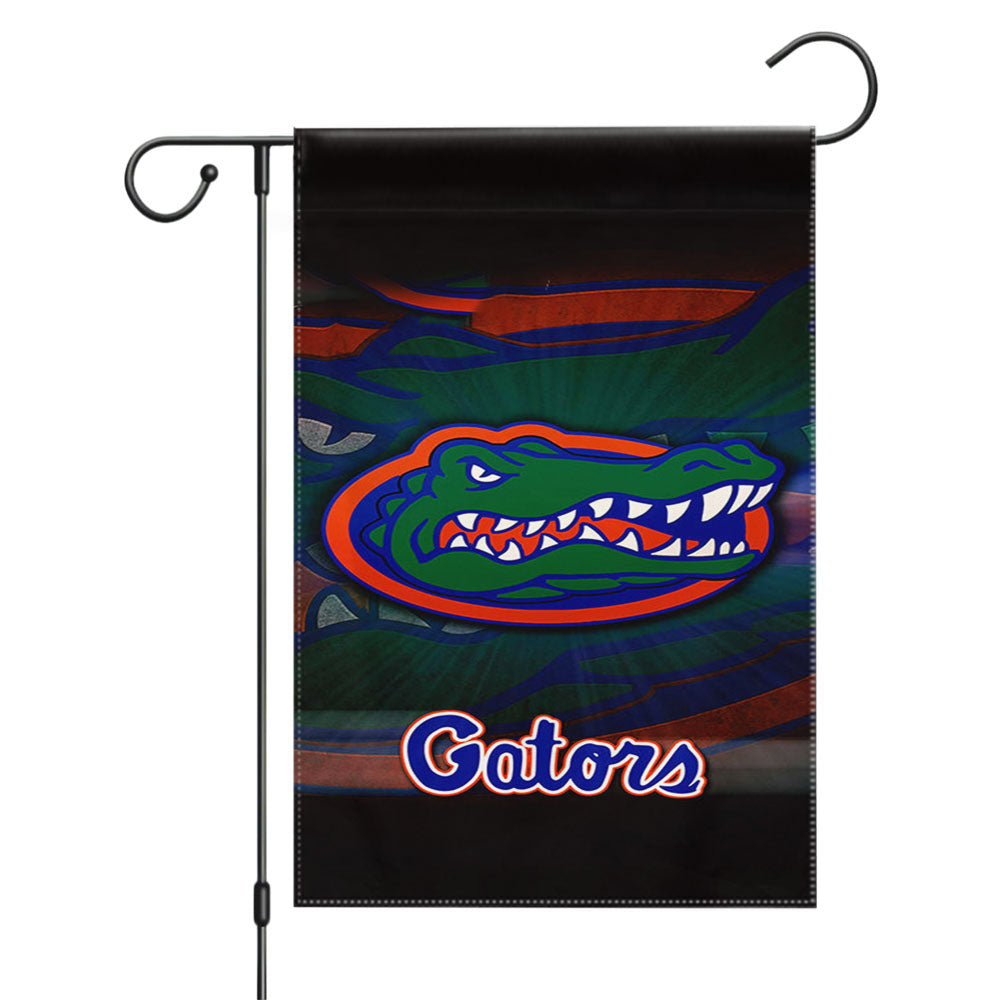 Florida Gators Logo On Blue Fade Garden Flags Yard Outdoor Lawn 12 X 18