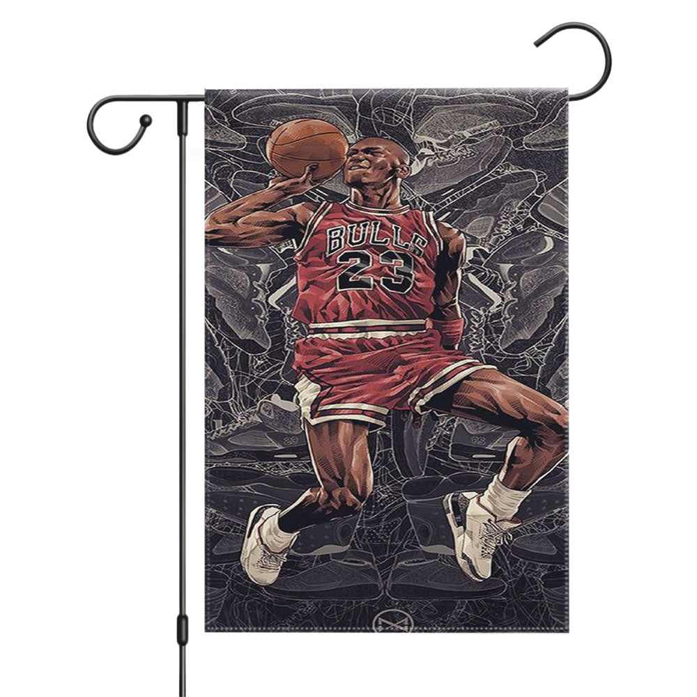 Fly The Legend Jordan Chicago Bulls Garden Flags Yard Outdoor Lawn 12 X 18