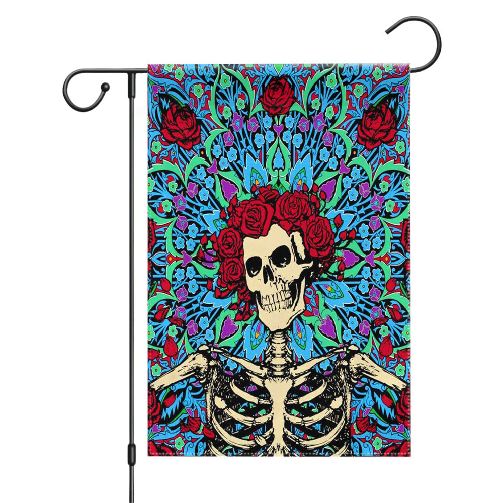 Grateful Dead Tapestry Tie Dye Garden Flags Yard Outdoor Lawn 12 X 18