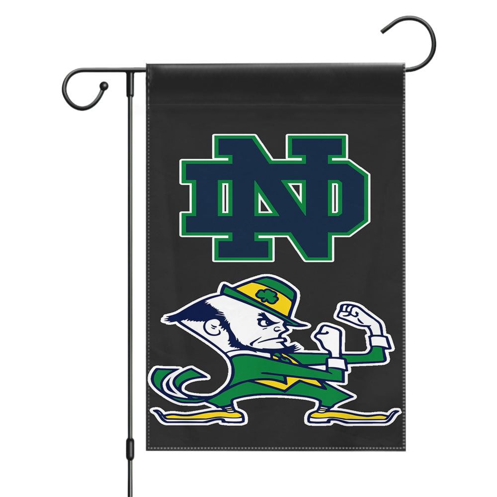 Grey Notre Dame Fighting Irish Garden Flags Yard Outdoor Lawn 12 X 18