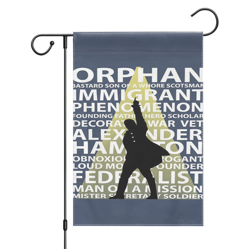 Hamilton Musical Vocal Selection Garden Flags Yard Outdoor Lawn 12 X 18