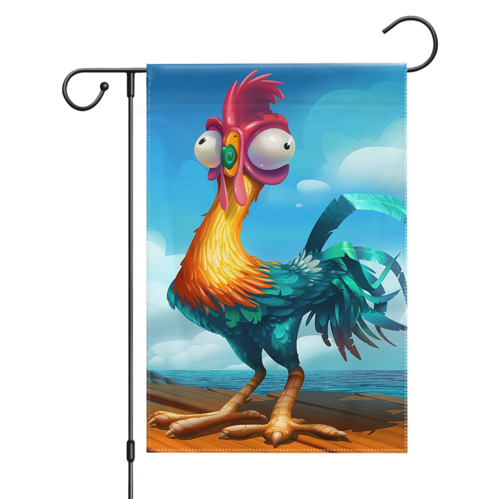 Hei Hei Chicken Moana Art Garden Flags Yard Outdoor Lawn 12 X 18