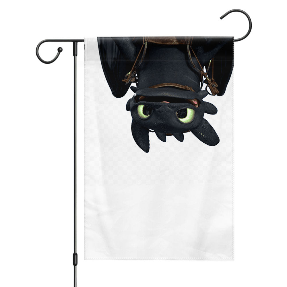 How To Train Your Dragon Toothless Dragon Upside Down Garden Flags Yard Outdoor Lawn 12 X 18