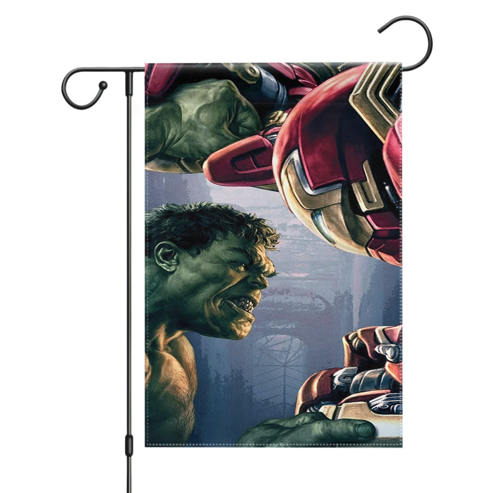 Hulk X Angry Red Bird Garden Flags Yard Outdoor Lawn 12 X 18