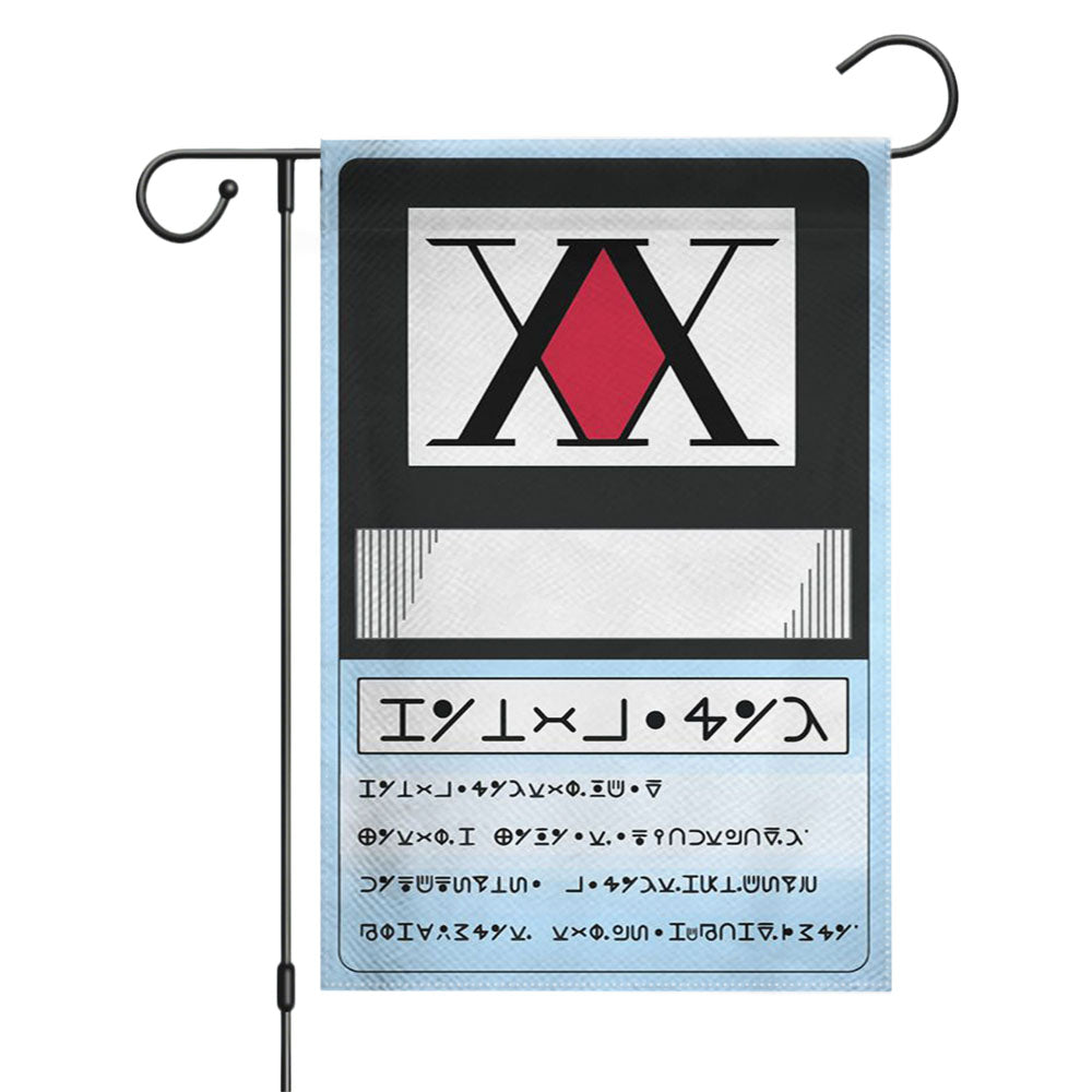 Hunter X Hunter Logo Garden Flags Yard Outdoor Lawn 12 X 18