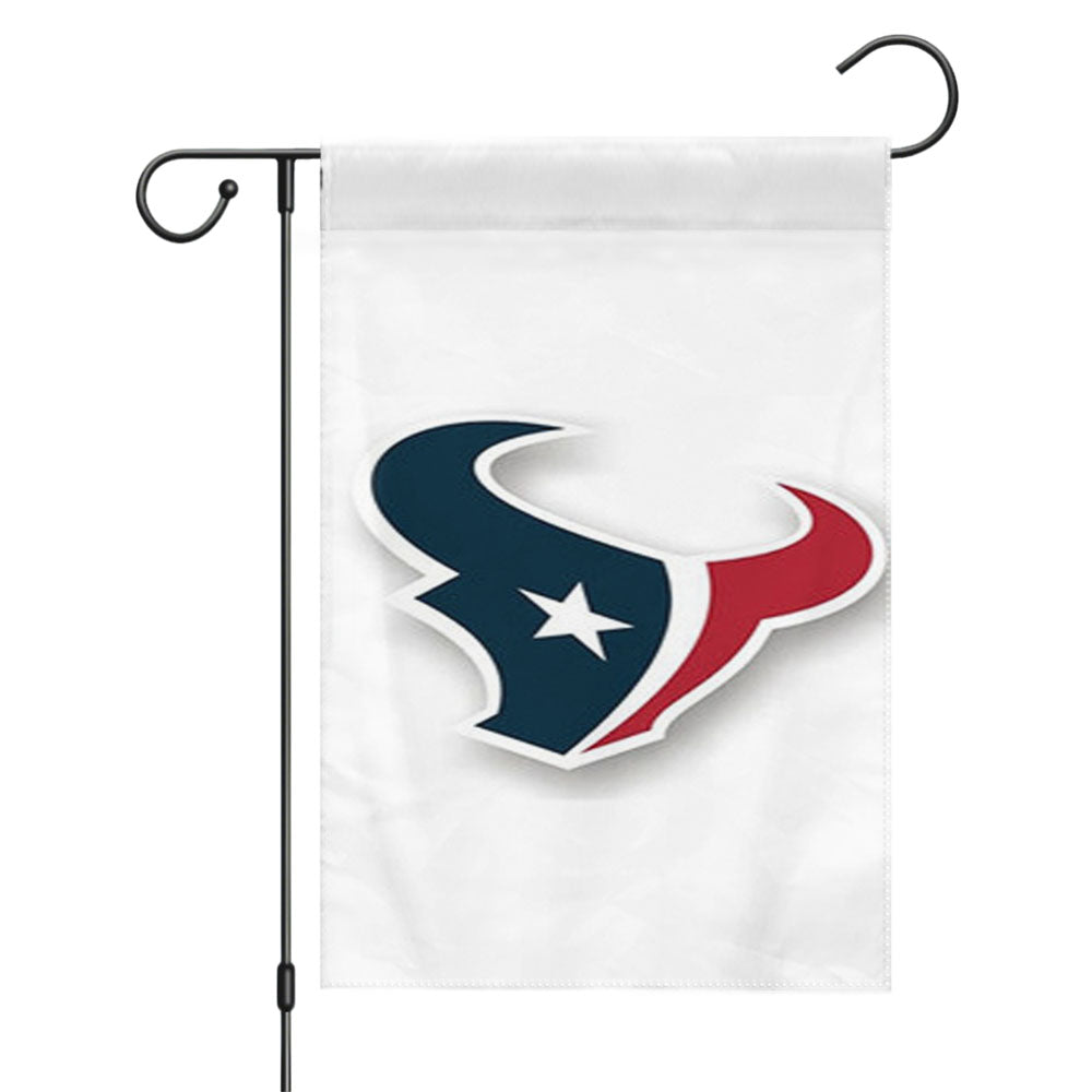 Huston Texans Logo Dark Grey Garden Flags Yard Outdoor Lawn 12 X 18