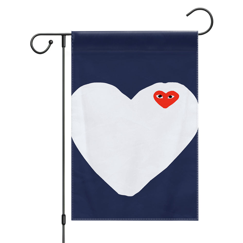 Hypebeast Heart Logo Garden Flags Yard Outdoor Lawn 12 X 18