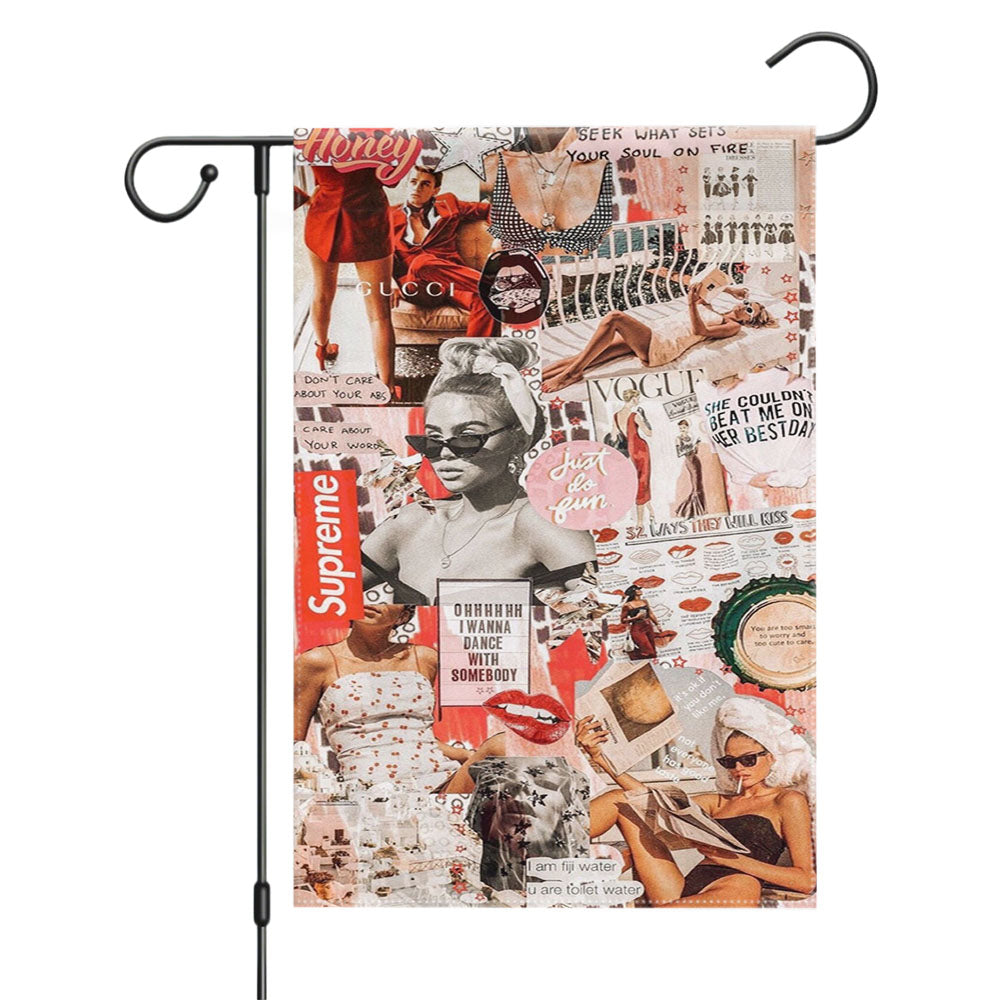 Hypebeast Stromtrooper Character Garden Flags Yard Outdoor Lawn 12 X 18
