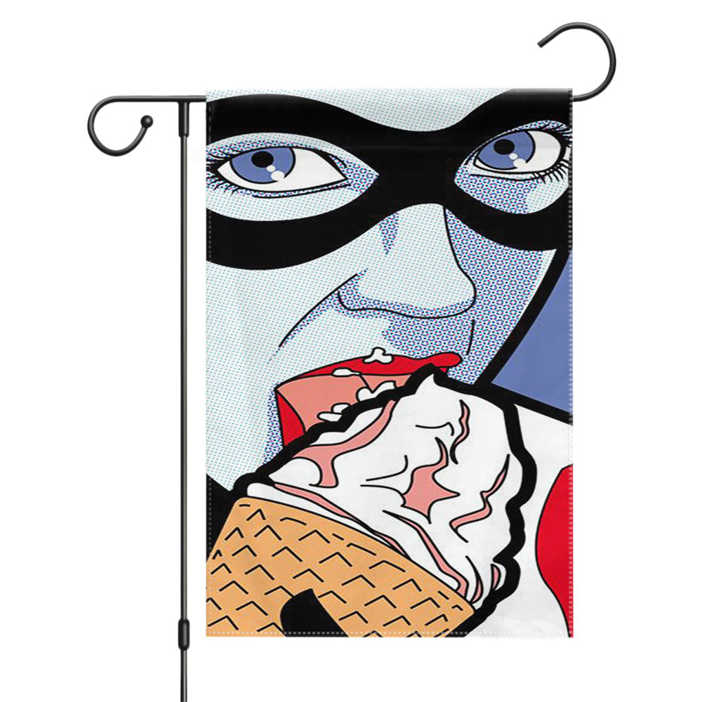 Ice Cream Harley Quinn The Secret Life Of Heroes Garden Flags Yard Outdoor Lawn 12 X 18