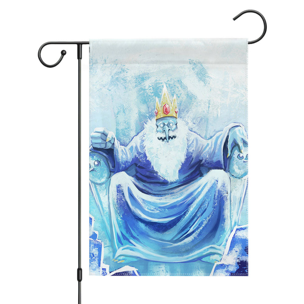 Ice King Adventure Time Art Garden Flags Yard Outdoor Lawn 12 X 18