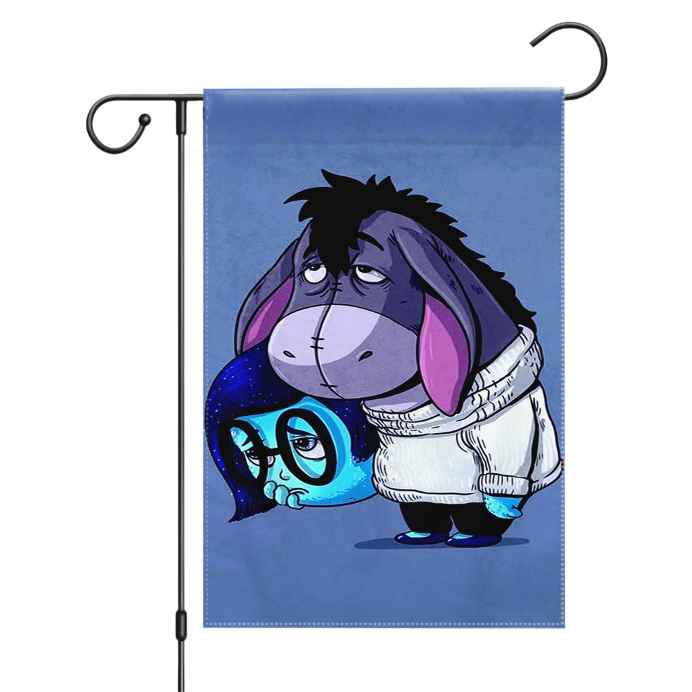 Igor Winnie Pooh X Triste Inside Out Garden Flags Yard Outdoor Lawn 12 X 18