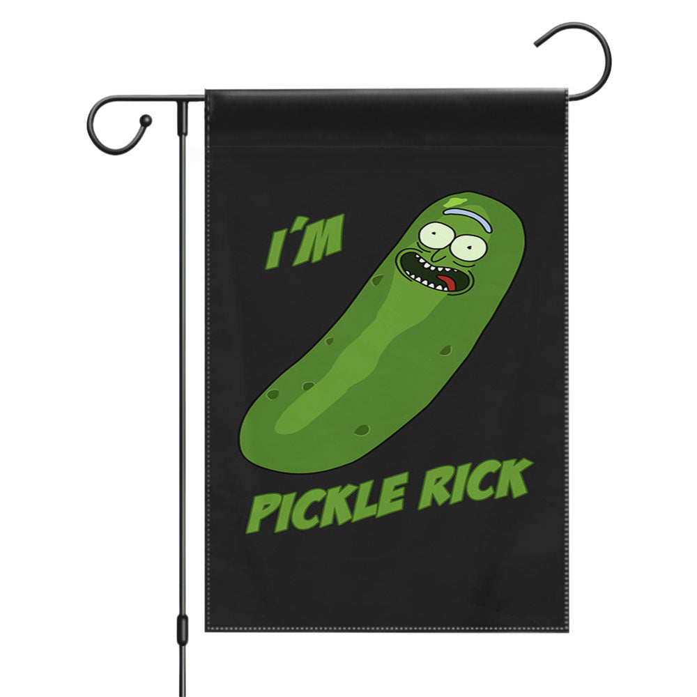 Im Pickle Rick Garden Flags Yard Outdoor Lawn 12 X 18
