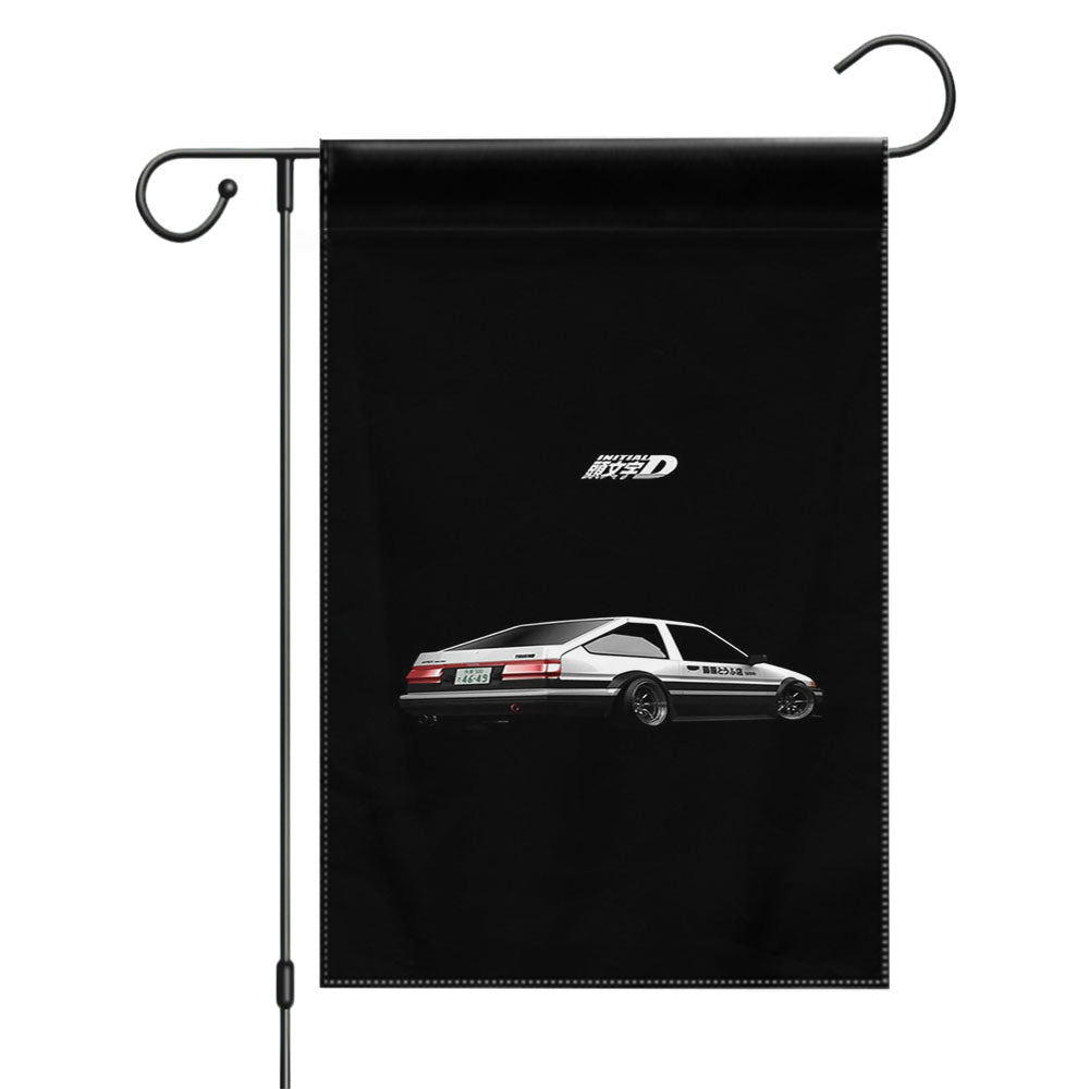 Initial D Black Wallpaper Garden Flags Yard Outdoor Lawn 12 X 18