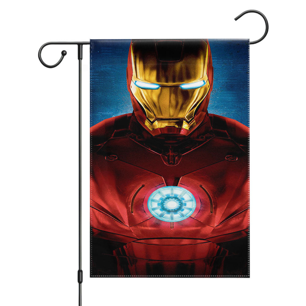 Iron Man Fancy Illustration Garden Flags Yard Outdoor Lawn 12 X 18