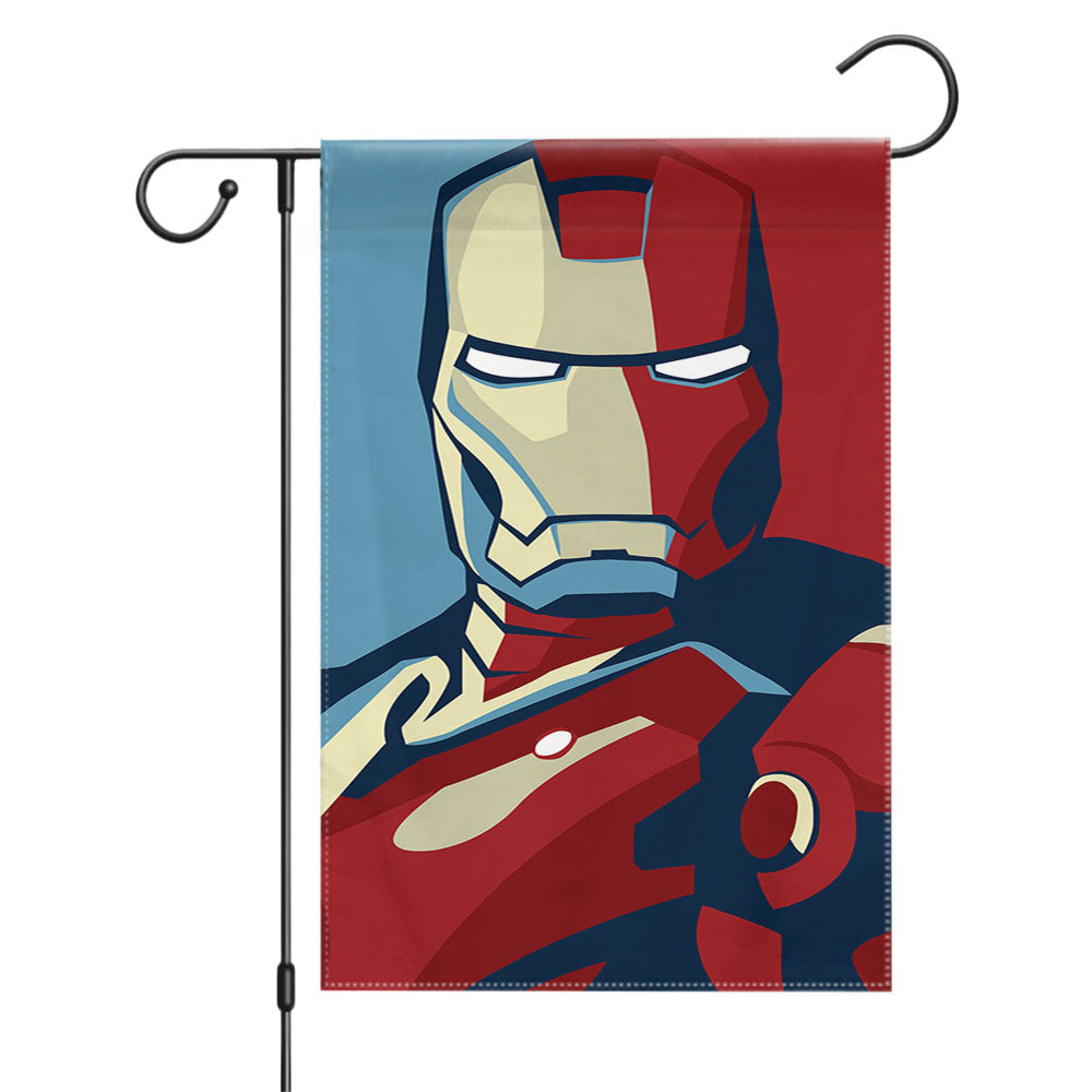 Iron Man Hd Wallpaper Garden Flags Yard Outdoor Lawn 12 X 18