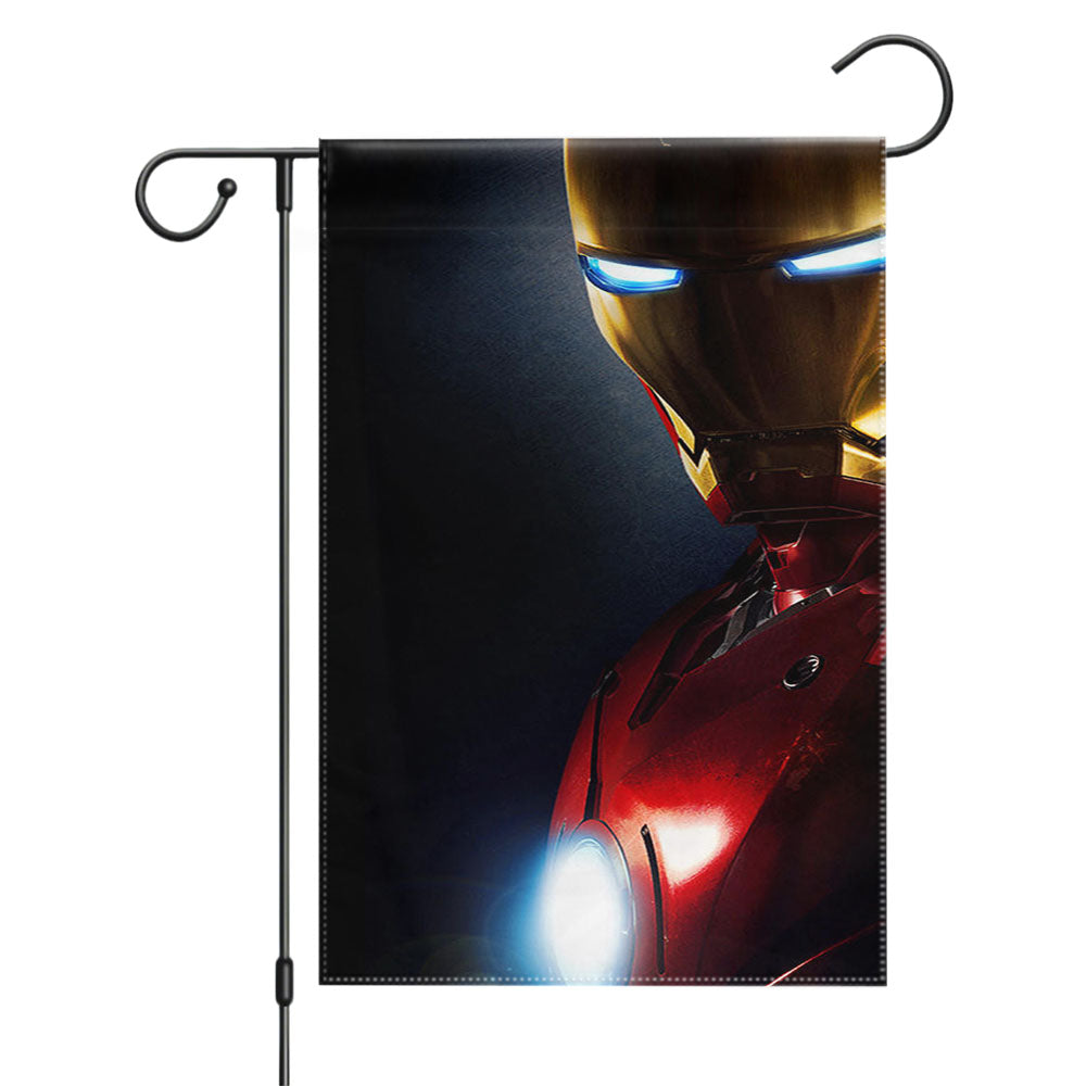 Iron Man Mask Garden Flags Yard Outdoor Lawn 12 X 18