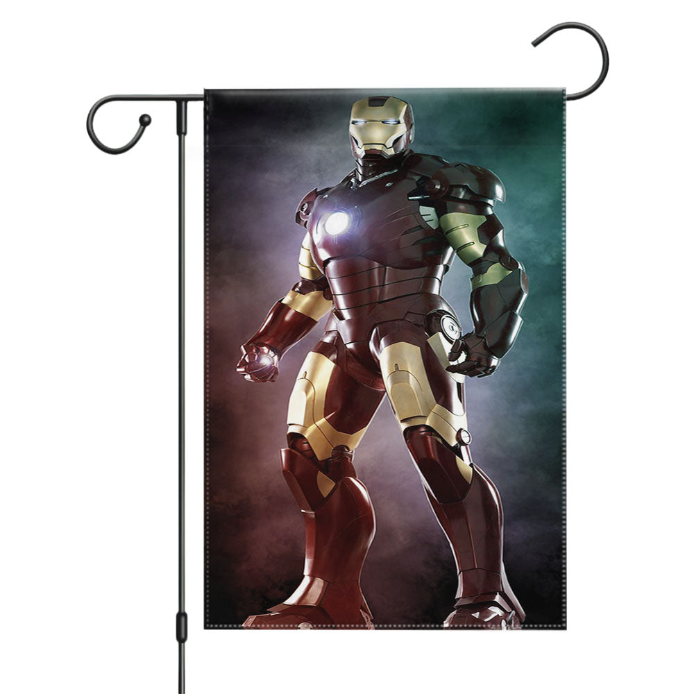 Iron Man Wallpaper Mobile Garden Flags Yard Outdoor Lawn 12 X 18