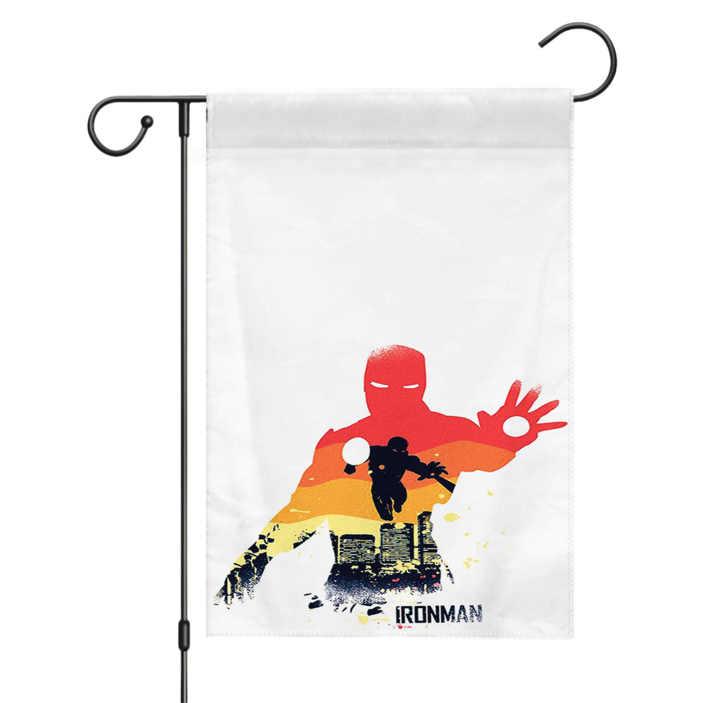 Ironman Silhouette Color Garden Flags Yard Outdoor Lawn 12 X 18