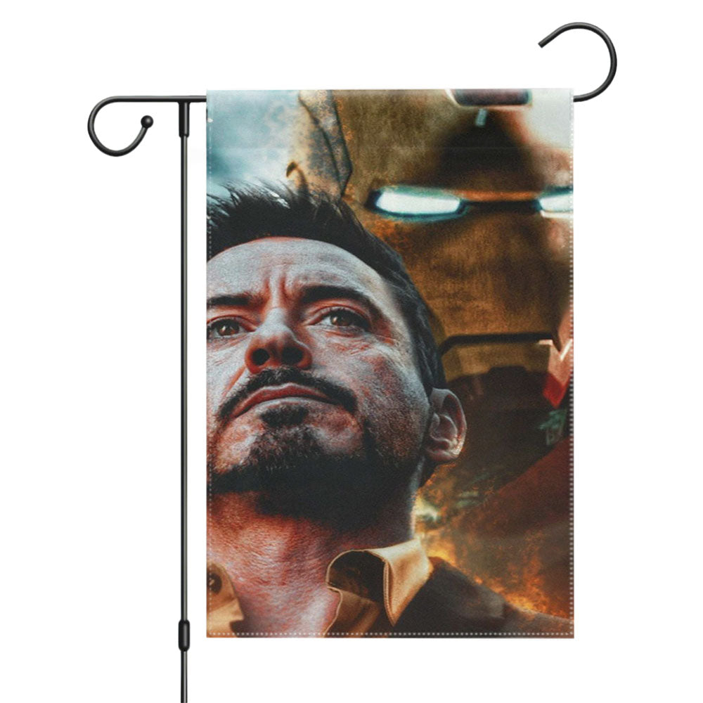 Ironman Tony Stark And His Armour Garden Flags Yard Outdoor Lawn 12 X 18