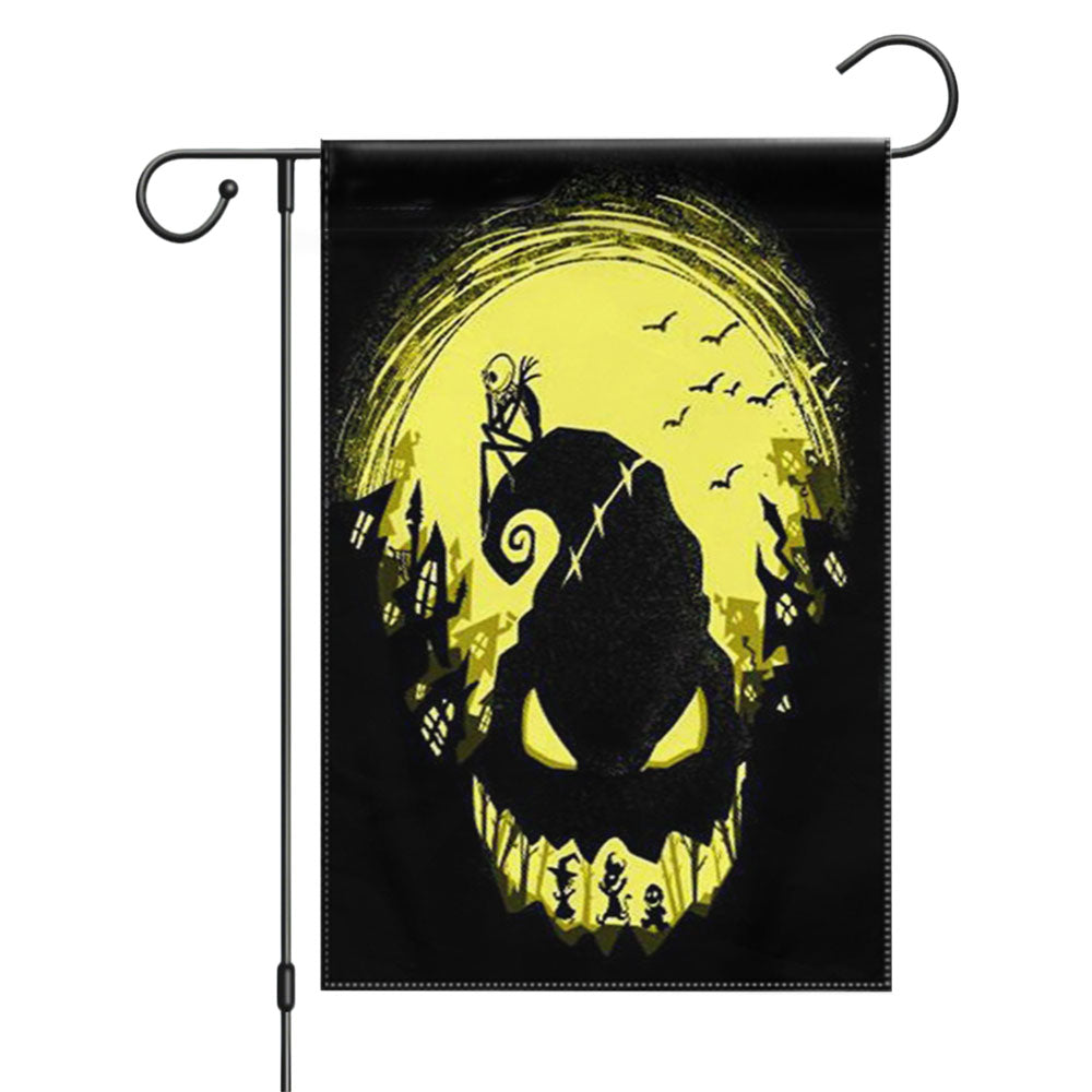 Jack And Oogie Boogie The Nightmare Before Christmas Garden Flags Yard Outdoor Lawn 12 X 18