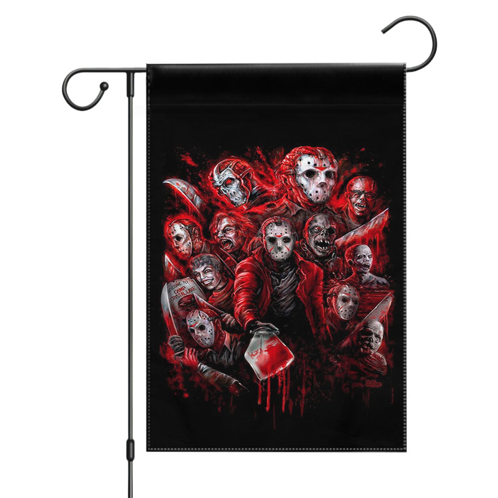Jason Voorhees Horror Garden Flags Yard Outdoor Lawn 12 X 18