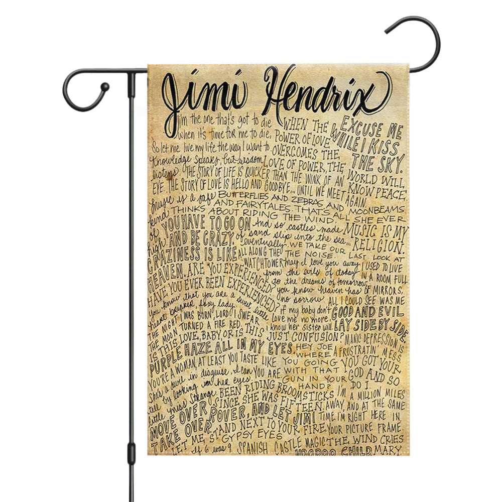 Jimi Hendrix Garden Flags Yard Outdoor Lawn 12 X 18
