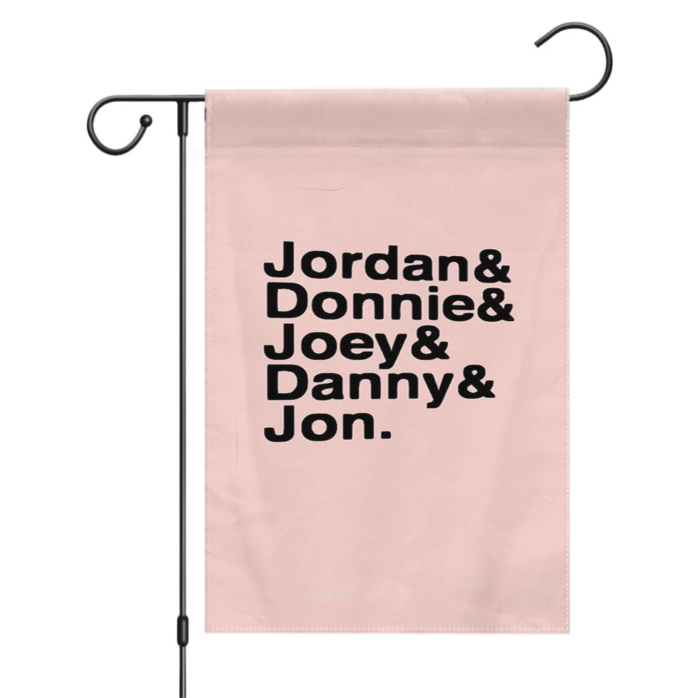 Joey Mcintyre Jordan Knight Donnie Wahlberg Boy Band Fandom Nkotb Garden Flags Yard Outdoor Lawn 12 X 18