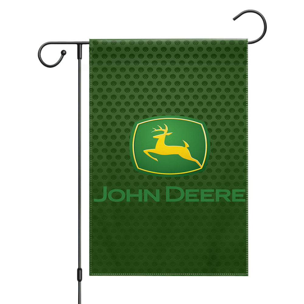 John Deere Green Wallpaper Garden Flags Yard Outdoor Lawn 12 X 18