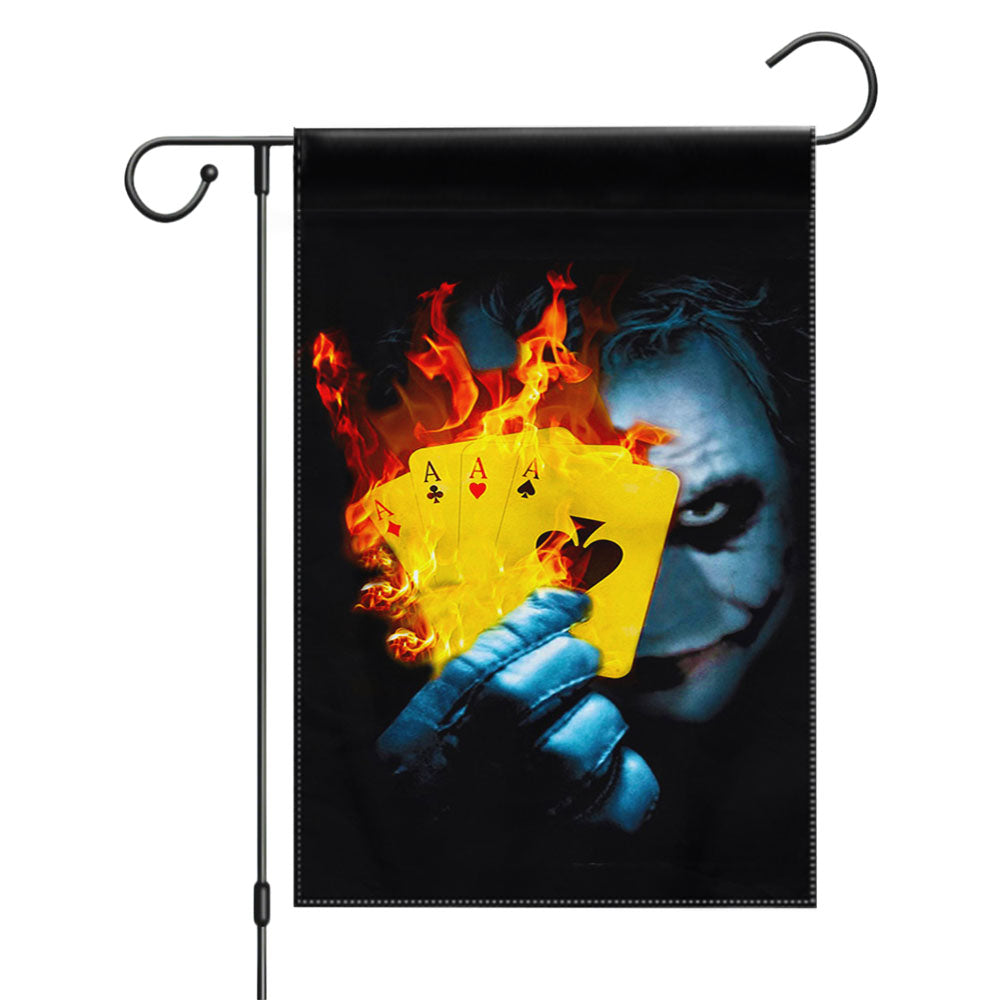 Joker Canvas Font Garden Flags Yard Outdoor Lawn 12 X 18