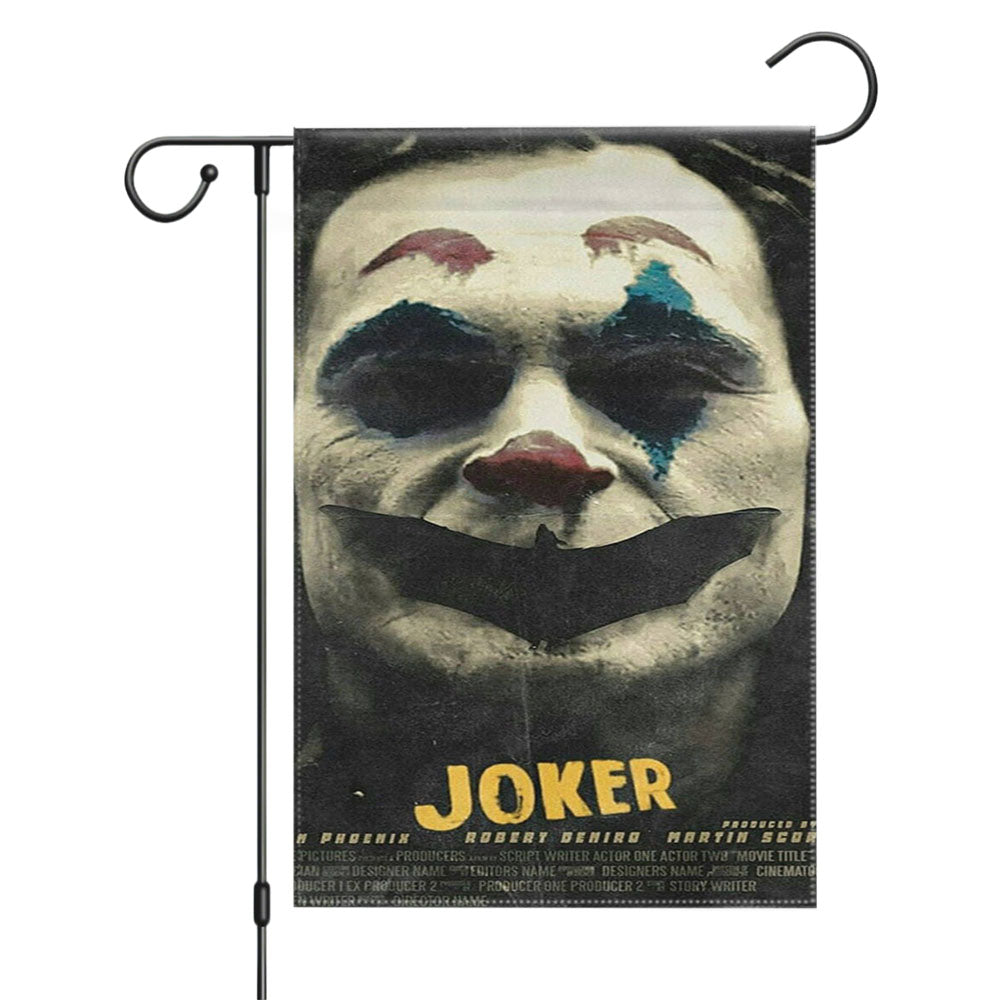 Joker Face Silhouette Garden Flags Yard Outdoor Lawn 12 X 18