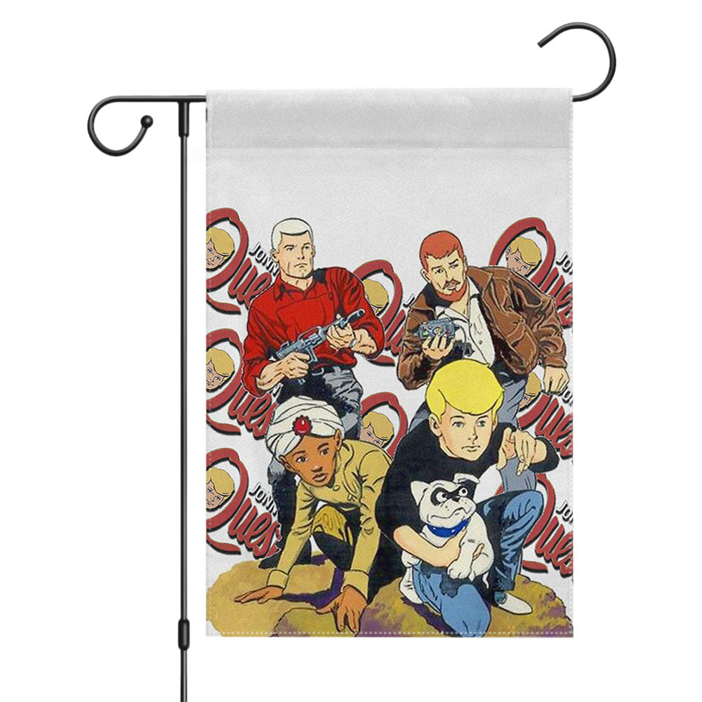 Jonny Quest Vintage Comic Noise Garden Flags Yard Outdoor Lawn 12 X 18