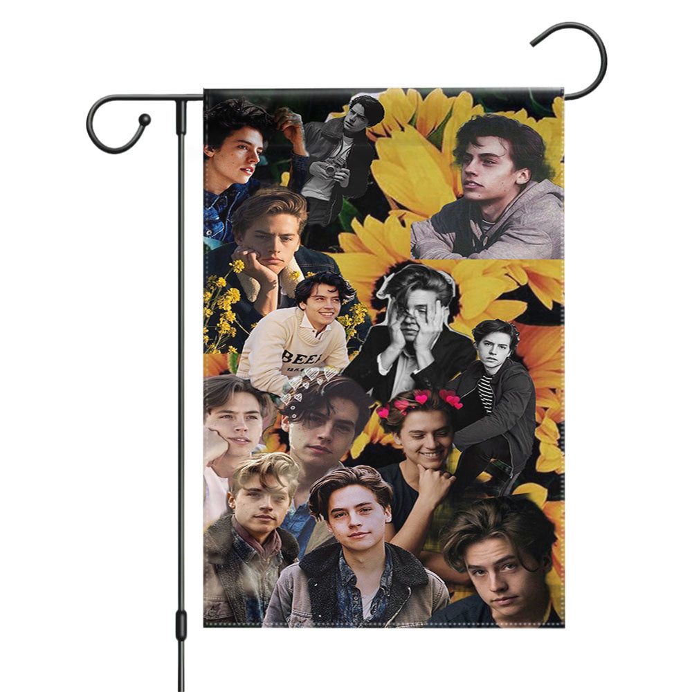 Jughead Cole Sprouse Collage Photo Garden Flags Yard Outdoor Lawn 12 X 18