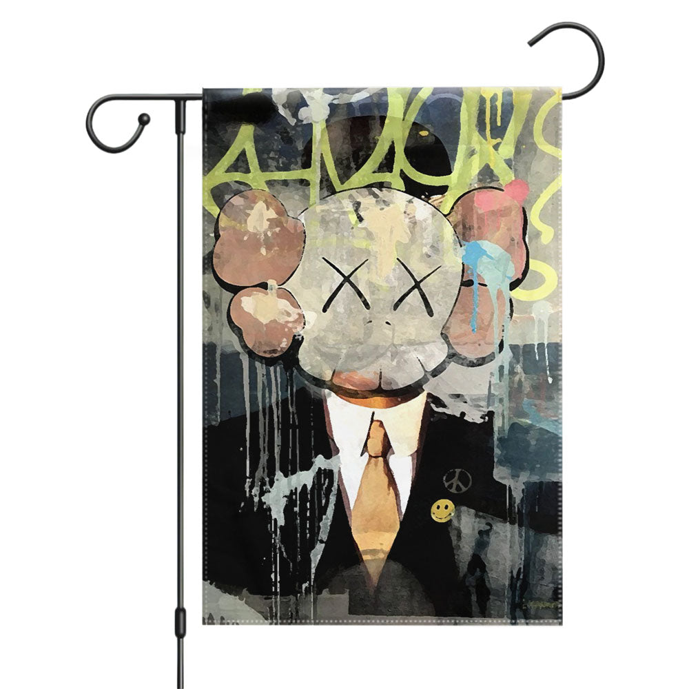 Kaws Noise Wallpaper Sesame Street Garden Flags Yard Outdoor Lawn 12 X 18