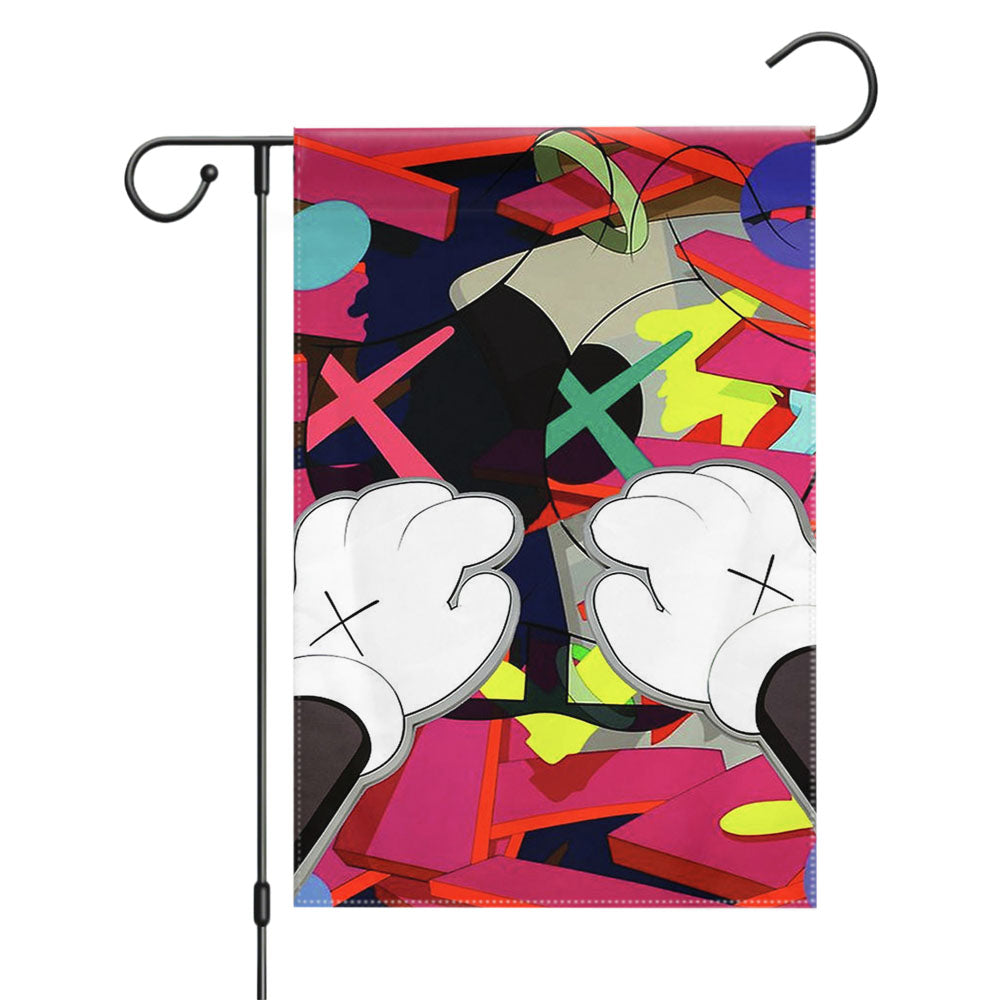Kaws Pinocchio Garden Flags Yard Outdoor Lawn 12 X 18