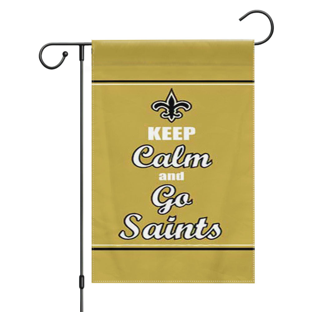 Keep Calm Go Saints Garden Flags Yard Outdoor Lawn 12 X 18