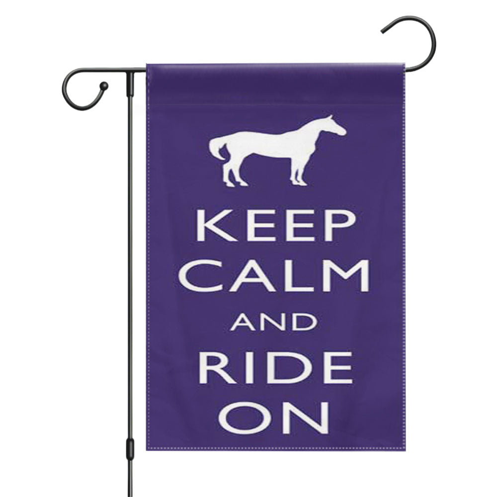 Keep Calm Ride On Garden Flags Yard Outdoor Lawn 12 X 18