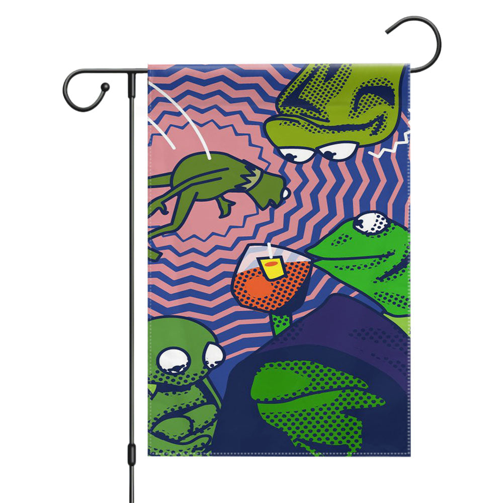 Kermit Suicide Jokes Garden Flags Yard Outdoor Lawn 12 X 18