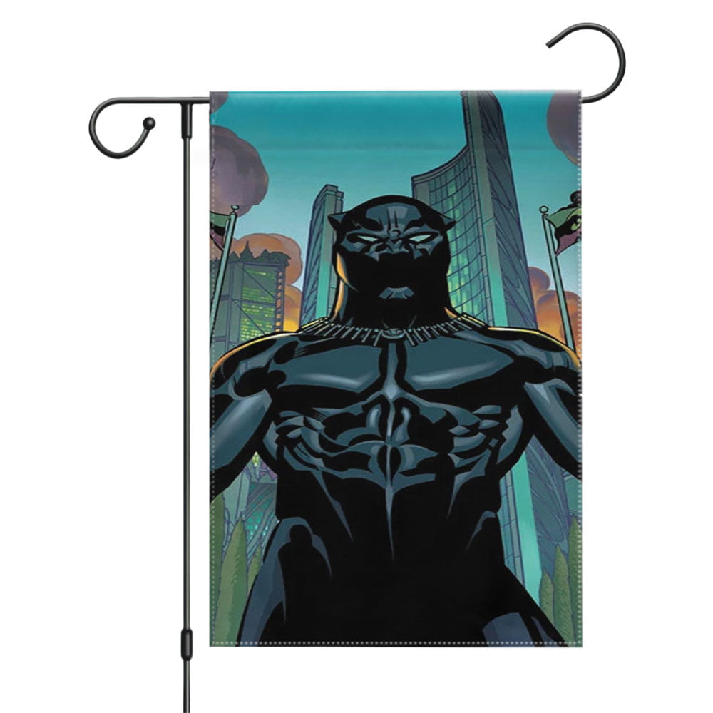 King Of Wakanda Black Panther Garden Flags Yard Outdoor Lawn 12 X 18