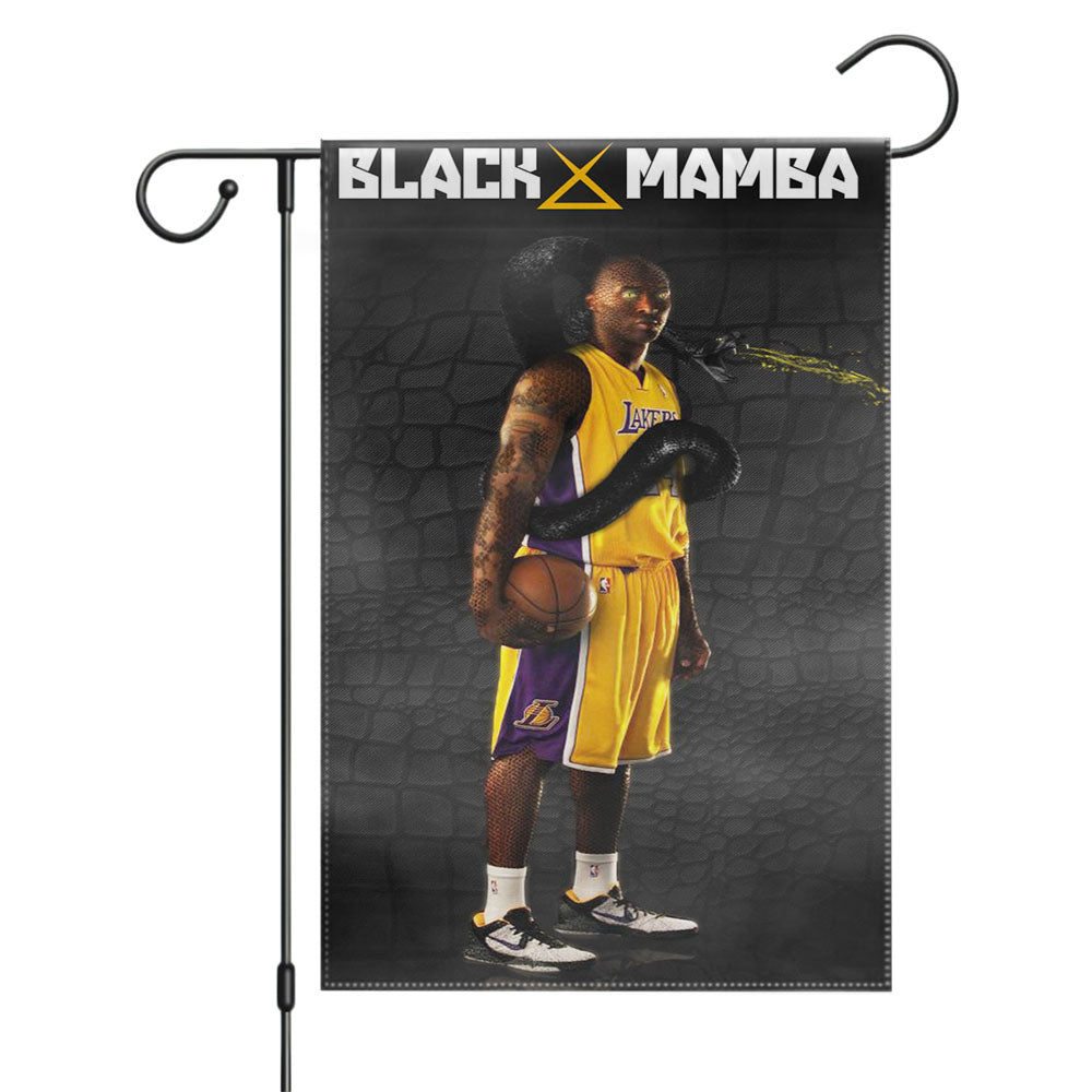 Kobe Bryan Nba X Black Mamba Garden Flags Yard Outdoor Lawn 12 X 18