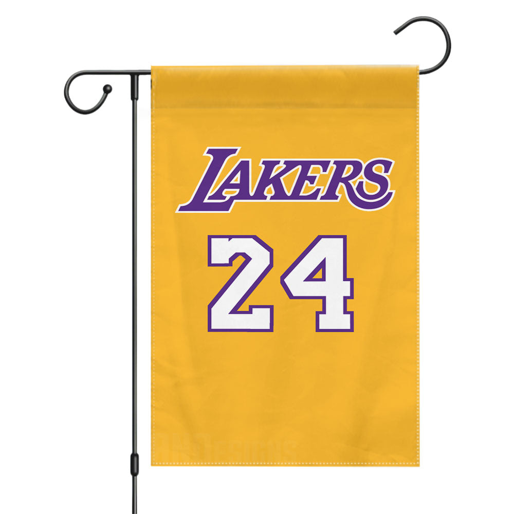 La Lakers Jersey 24 Kobe Bryant Garden Flags Yard Outdoor Lawn 12 X 18