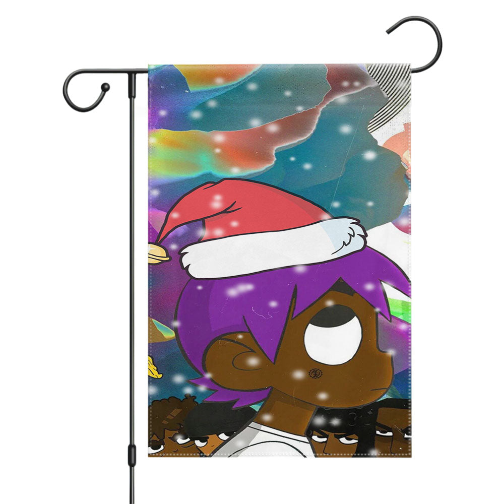 Lil Uzi Christmas Santa Garden Flags Yard Outdoor Lawn 12 X 18