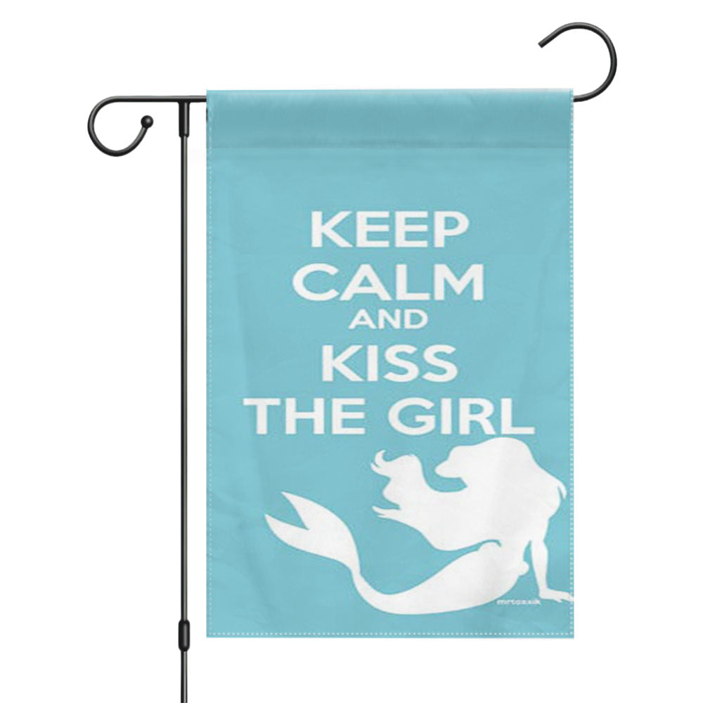 Little Mermaid Keep Calm Garden Flags Yard Outdoor Lawn 12 X 18