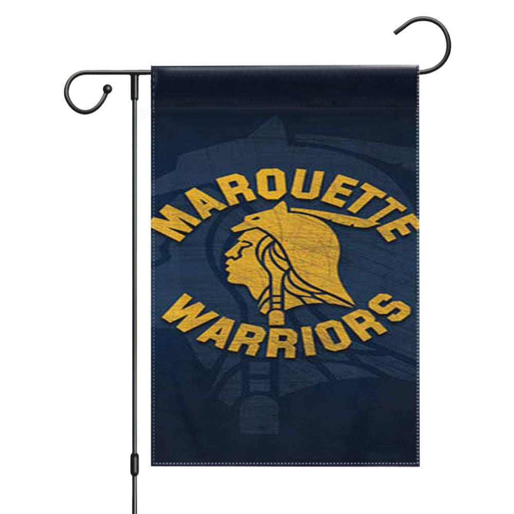 Marquette Warriors Logo Scratch Garden Flags Yard Outdoor Lawn 12 X 18