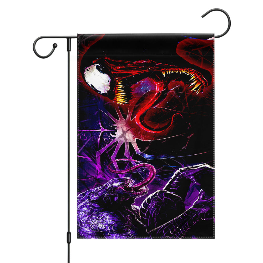 Marvel Rage Of Venom Garden Flags Yard Outdoor Lawn 12 X 18