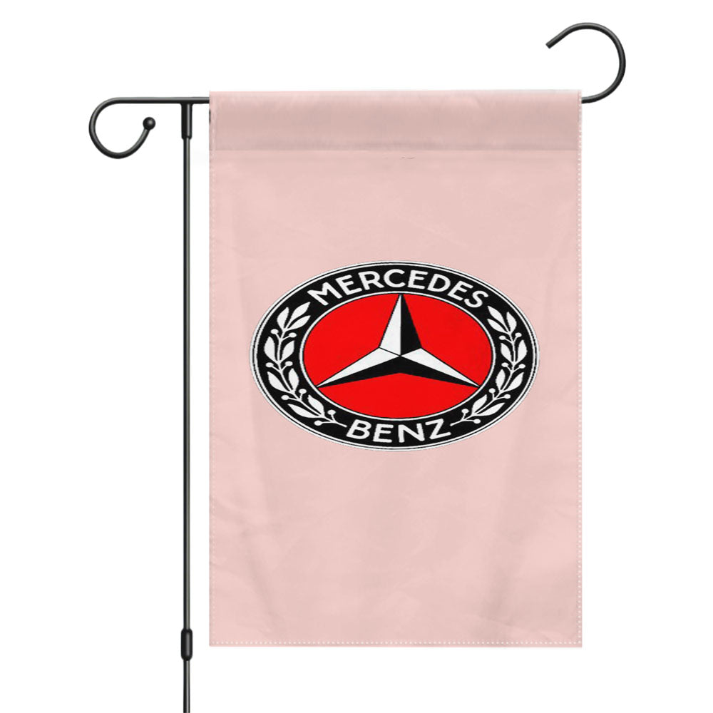 Mercedes Benz Logo Racing Amg Pink Garden Flags Yard Outdoor Lawn 12 X 18