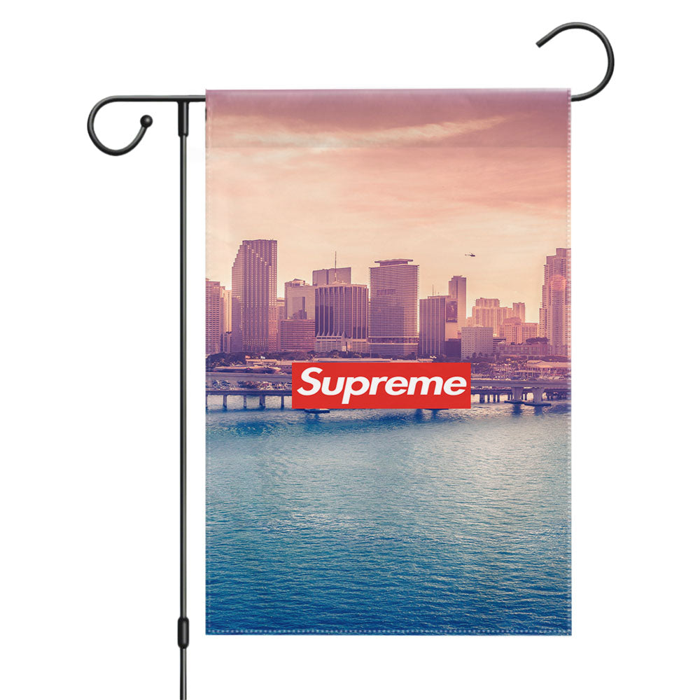 Miami Downtown Florida Garden Flags Yard Outdoor Lawn 12 X 18