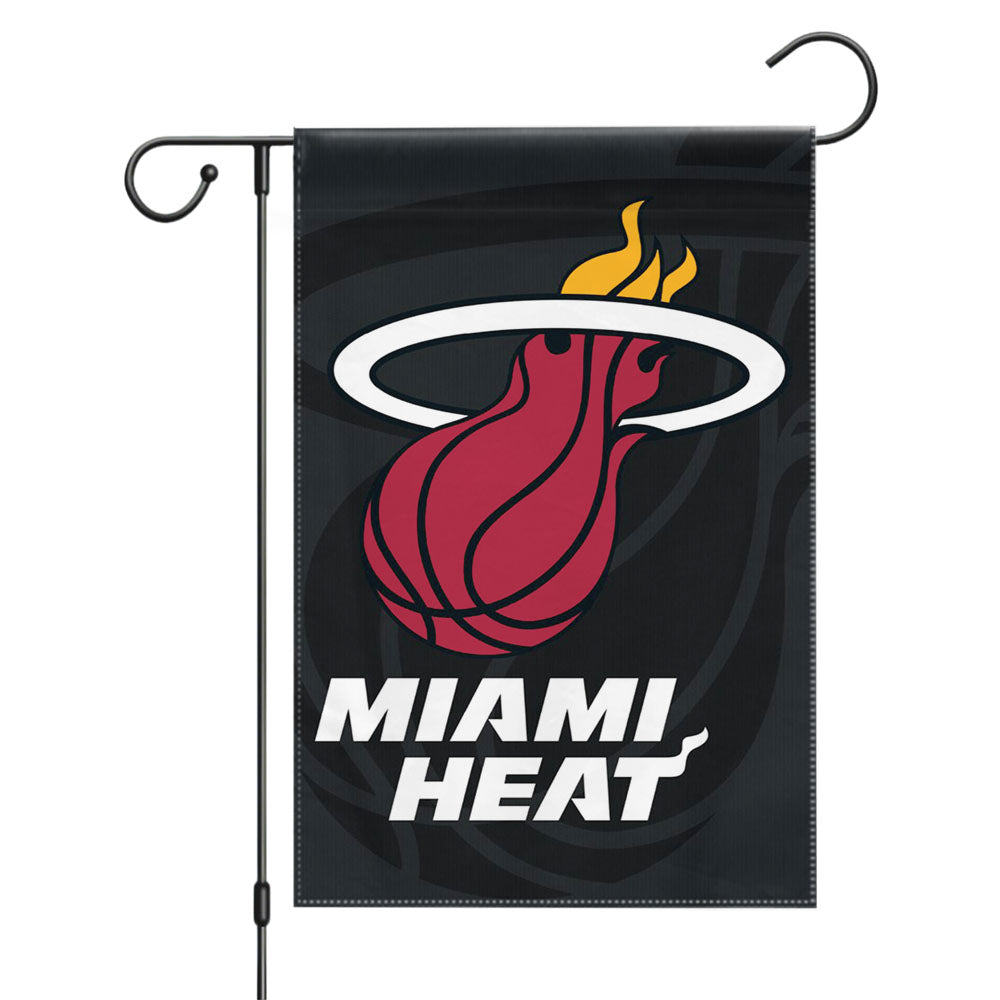 Miami Heat Basketball Logo Garden Flags Yard Outdoor Lawn 12 X 18